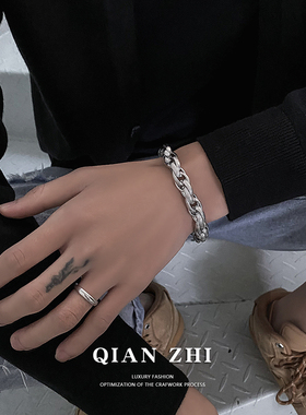 男钛钢欧美小众霸气不掉色手链