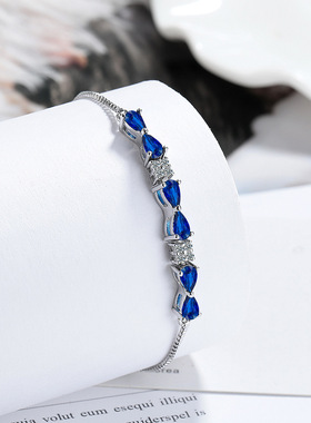 欧美流行彩色锆石手链