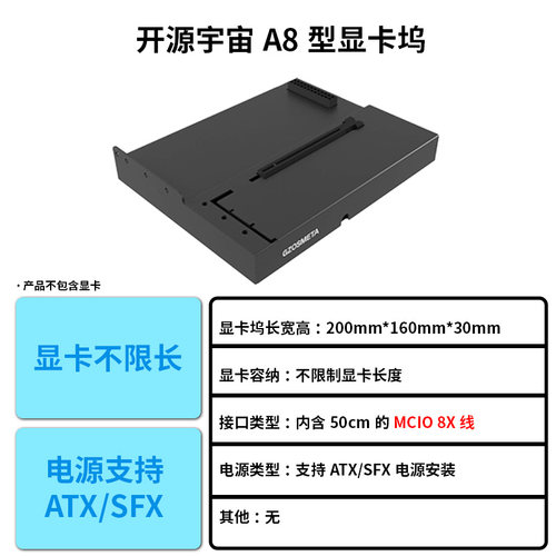 MCIO8X显卡坞套装锐龙R7H255电脑整机游戏外接显卡TOPC迷你主机 - 图0