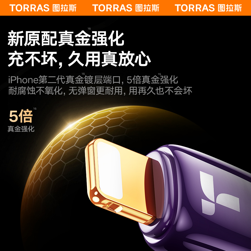 图拉斯快充适用苹果15Promax充电线iPhone15的数据线TypeC14器13PD手机USBC转接头12ctoc11闪充车载iPad8双C