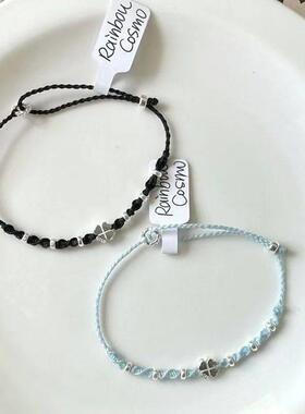 幸运草成品编制手绳手链女情侣闺蜜礼物轻奢百搭简约小众