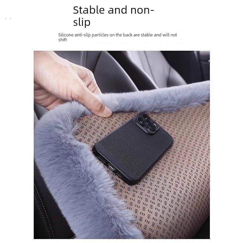 汽车坐垫冬季兔毛绒单座无靠背三件套羊毛短毛保暖防滑加厚通用垫,淘宝优惠券,粉丝福利购,淘宝优惠卷