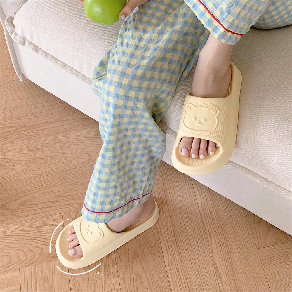 细细条男女夏卡通软萌可爱小熊居家凉拖鞋踩屎感EVA防滑情侣拖鞋,淘宝优惠券,粉丝福利购,淘宝优惠卷