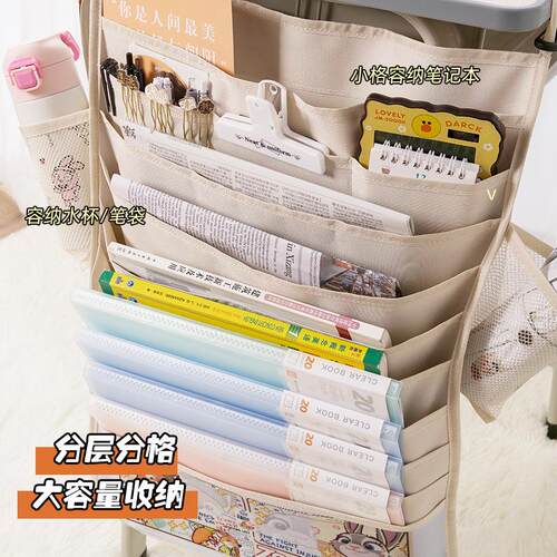 疯狂动物城卡通周边书袋侧挂小学生桌边挂书袋初中生教室课桌收纳袋高中生书桌旁书本挂袋大容量高颜值可爱风 - 图1