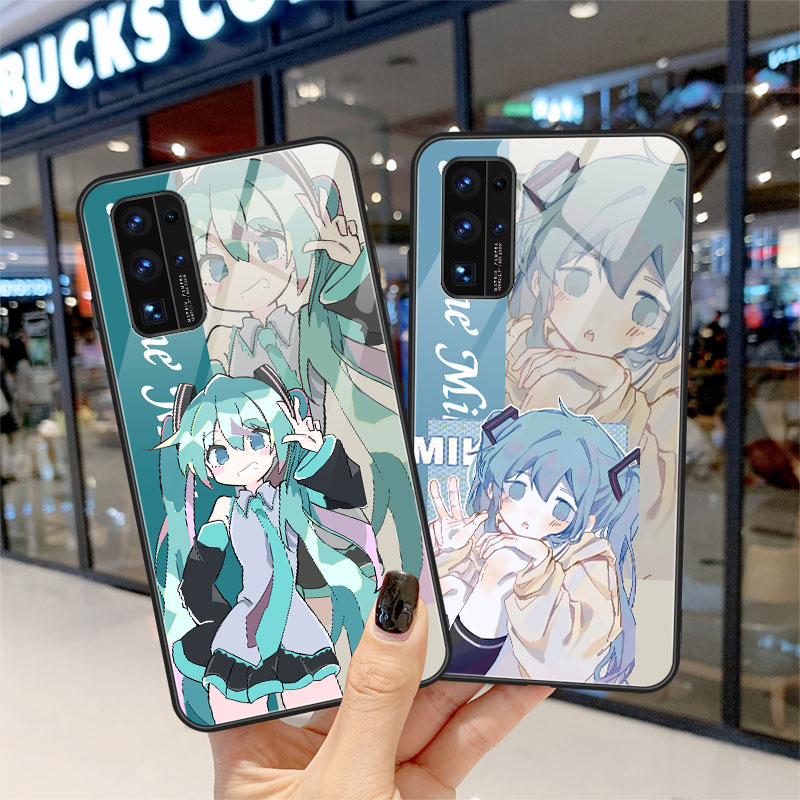 miku初音未来适用华为荣耀30手机壳honor30S日系30pro二次元30pro+卡通新款fufu玻璃周边三十青春版少女生套 - 图0