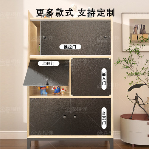 橱柜门推拉门自装玻璃门移餐边柜滑动式定制厨柜吊厨房灶台碗代替 - 图3