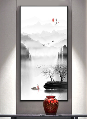 玄关新中式装饰画挂画