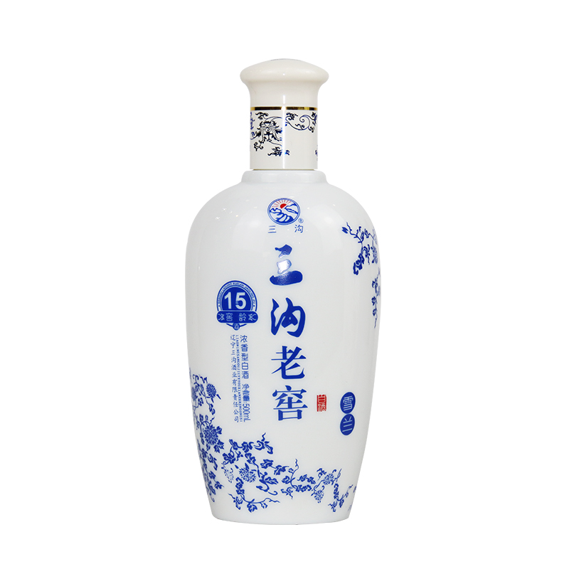 三沟老窖窖龄15年浓香型高度纯粮白酒52度500ml*1瓶辽宁特产礼盒