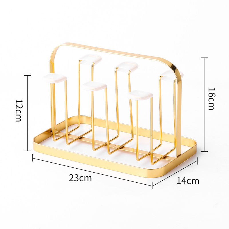 杯架茶杯沥水架家用客厅挂杯子收纳置物架玻璃杯倒挂水杯架子 - 图3