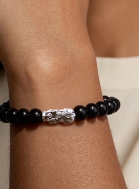 999足银貔貅手串七夕送男友礼物