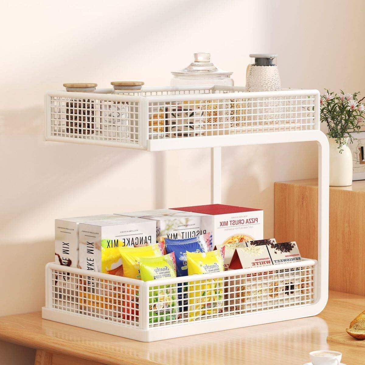 Household dining table water cup storage rack to organize tea cups in layers