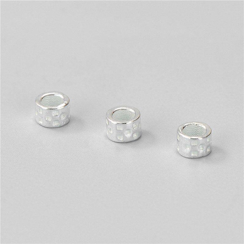 珠纯银敲面配件串珠饰品编绳配手工散珠桶s925手链DIY隔珠项链,淘宝优惠券,粉丝福利购,淘宝优惠卷