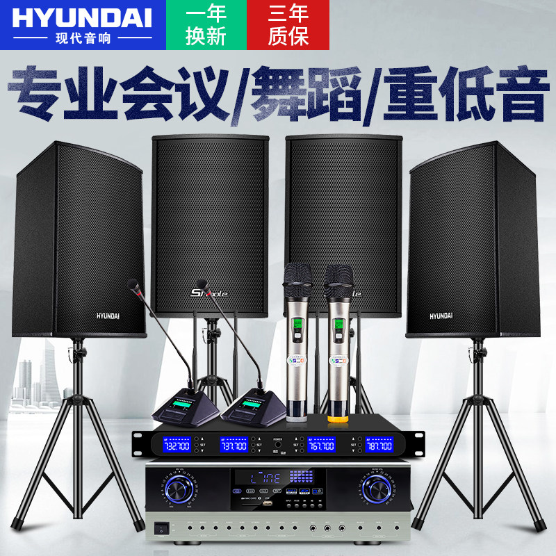 韩国现代专业中小型会议室套装话筒 现代行思品斯KTV/卡拉OK音箱