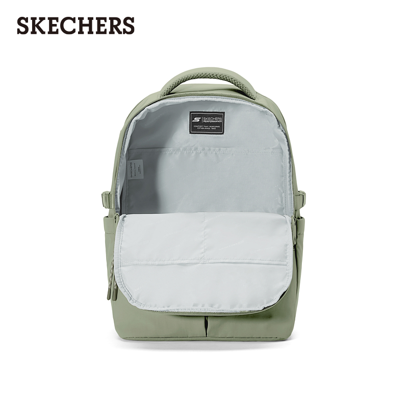 斯凯奇男女同款运动双肩包大容量便捷收纳户外背包时尚简约电脑包 - 图2