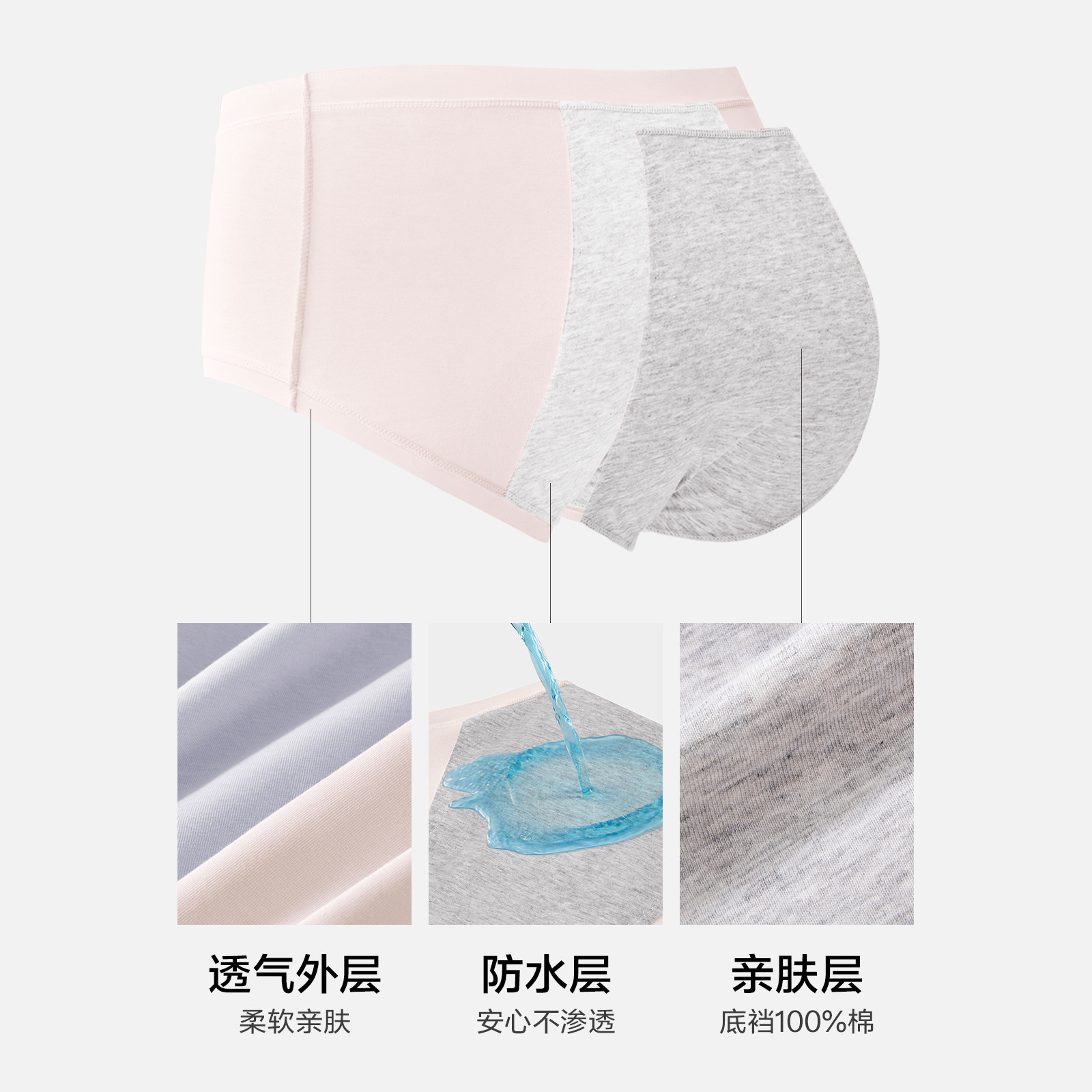 草本初色生理内裤女纯棉裆抑菌不夹臀加长加宽中腰经期防漏姨妈裤,淘宝优惠券,粉丝福利购,淘宝优惠卷