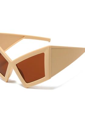 欧美夸张个性异形大框太阳眼镜时尚街拍搞怪舞台走秀墨镜派对眼镜