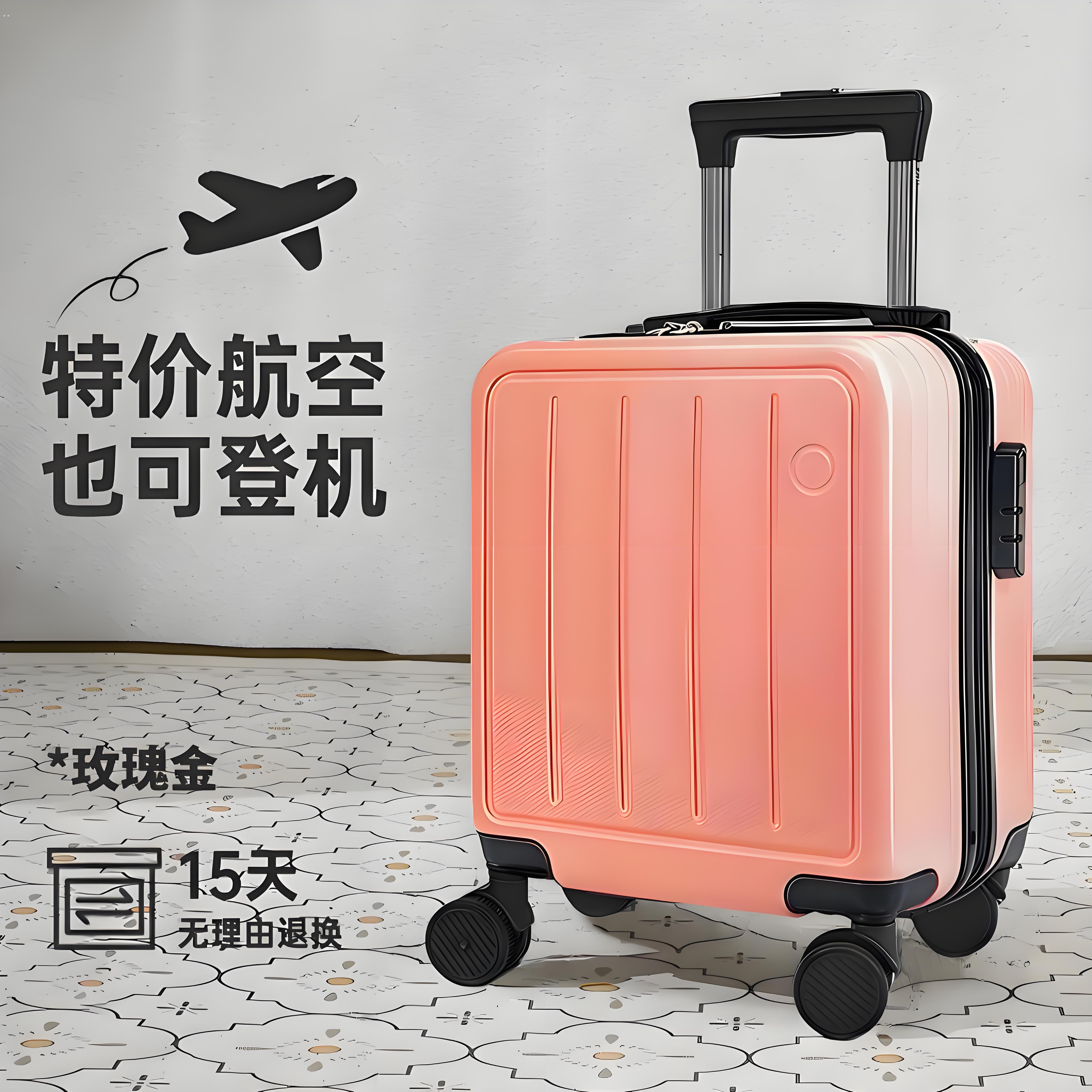 迷你小旅行箱20*30*40登机箱免托运春秋航空廉价航空迷你拉杆箱 - 图0