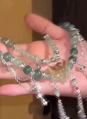 灵狐手链新中式爆款长款双圈手串中式美学小狐狸绳可叠戴东方美感