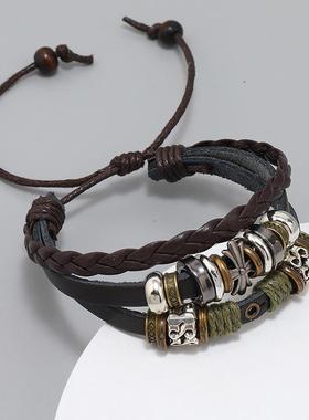 情侣手串手链欧美星星编织小众高级设计感嘻哈配饰手饰手串民族风