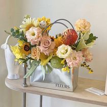 Waterproof Floral Hand Bag Flower Basket Flower Arrangement Material Handmade Box Floral Salon Flower Arrangement Gift Box Send Flower Clay