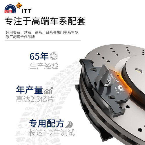 噶尔法GALFER ITT原厂陶瓷后刹车片适用新宝马3系G28 320i 325li - 图2