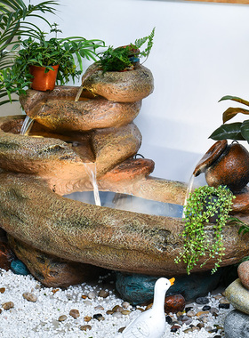 流水喷泉循环水庭院露台造景摆件