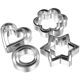 12-piece stainless steel cookie mold set heart-shaped star flower-shaped round cake mold baking gadgets