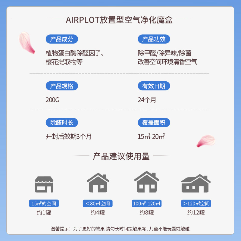 日本AIRPLOT艾谱德果冻魔盒除甲醛新房家用 除烟味甲醛清除剂异味 - 图2