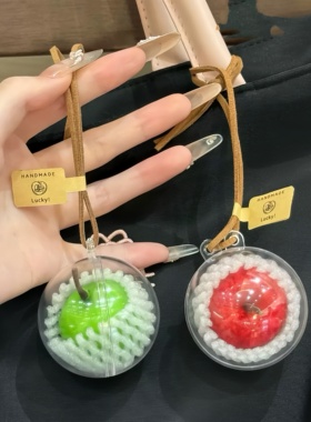 苹果包挂件创意平安汽车挂饰车载氛围装饰品可爱闺蜜礼物新年礼品