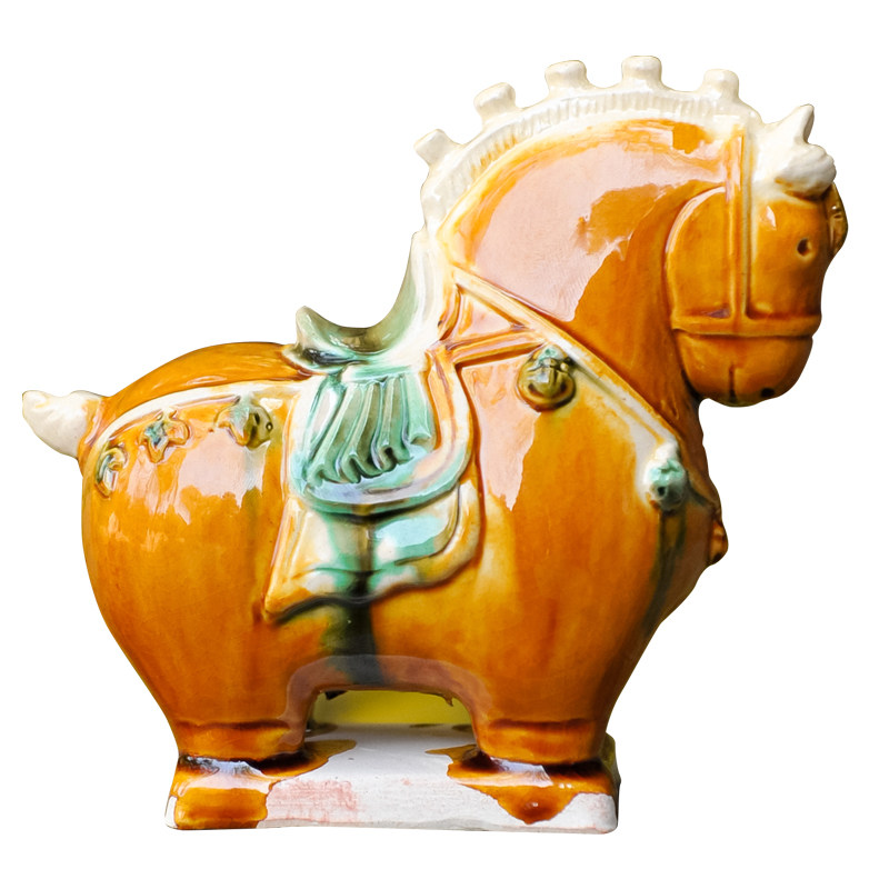 西安博物院马上有钱唐三彩小萌马家居创意摆件马年吉祥物伴手礼