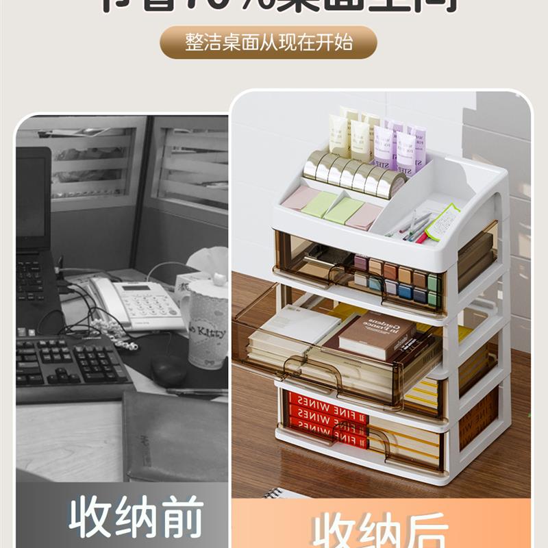 modern design desktop plastic storage box with drawers-图1