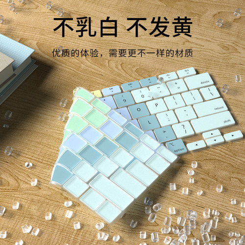 适用于苹果MacBook键盘膜MacBookPro14 16英寸M5笔记本Air13.3英寸M1 M2电脑Air15英寸键盘保护膜Air13.6英寸 - 图3