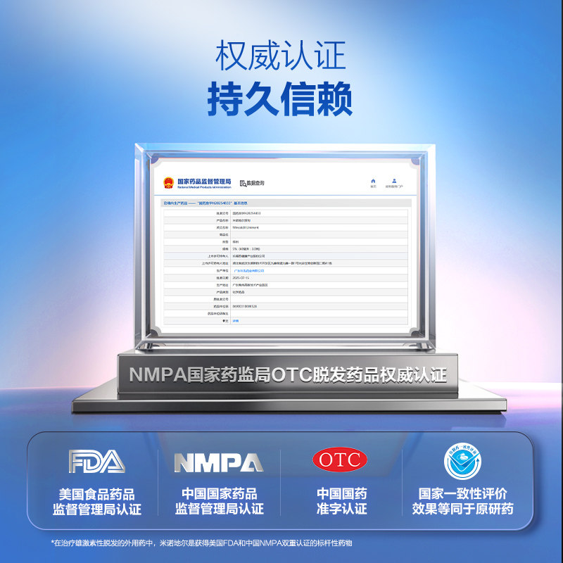 杰士邦米诺地尔搽剂5%第三代男女通用清爽温和生发液育发官旗正品