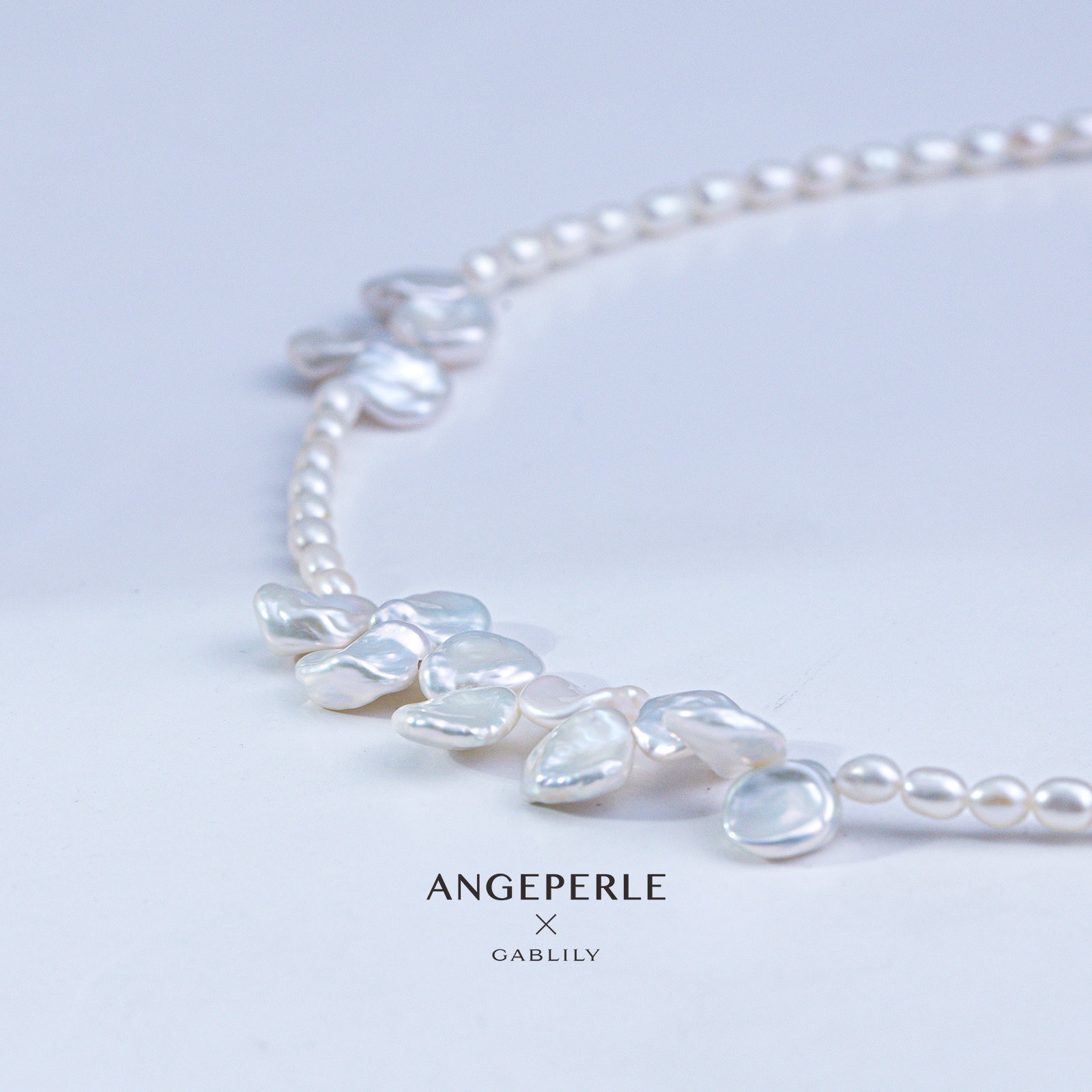 ANGEPERLE/天使之泪手做野生克旭花朵项链8-9mm 3.5-4mm - 图0