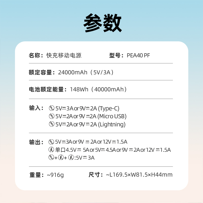 罗马仕官方旗舰店正品授权充电宝40000毫安超大容量快充户外直播手机平板闪充移动电源适用iPhone14苹果安卓 - 图2