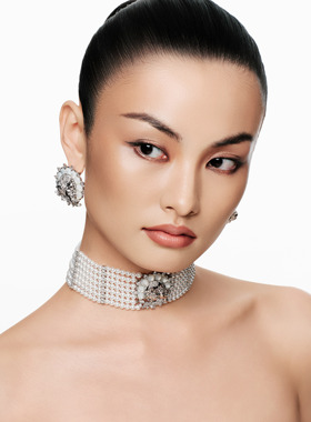 【朱珠共创】MOH年度金标系列银狮水晶贝母莲花珍珠新中式项链