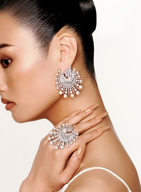 【章若楠同款】 MOH动物絮语系列水晶珍珠戒指绽放天鹅舞指环礼物