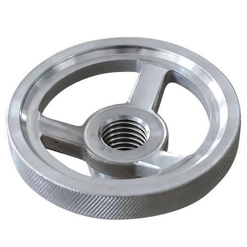 螺纹孔304不锈钢手轮圆形外缘滚花防滑医疗食品设备泵阀摇轮定制 - 图3