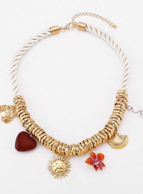 ZA跨境时尚沙滩度假风螃蟹爱心花