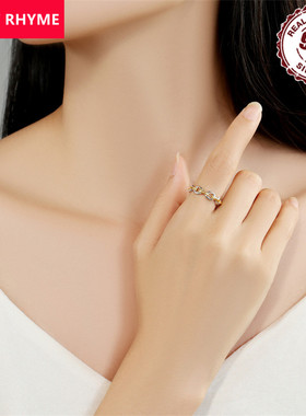 跨境批发爆款S925纯银分色镶石链