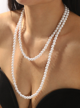 高级感法式氛围感简约多层缠绕项