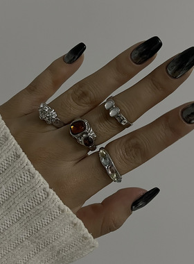 跨境热卖小众设计感民族风戒指时