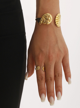 ZB0377不锈钢海洋系列扇贝海螺开