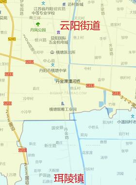 丹阳市行政区划地图2025高清定制城市交通卫星影像办公会议室挂图