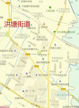 宁波市江北区地图高清定制2025 城市街道交通卫星办公会议室挂图