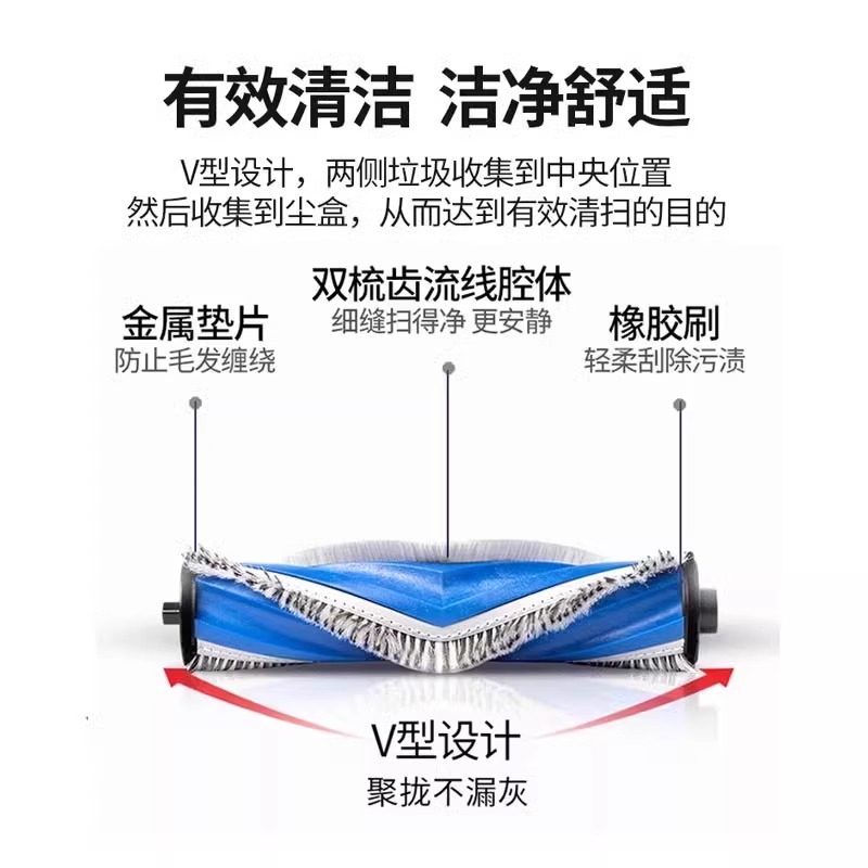 配科沃斯T80洗扫地机器人配件芯拖抹布集尘袋边滚刷清洁液剂滤网,淘宝优惠券,粉丝福利购,淘宝优惠卷