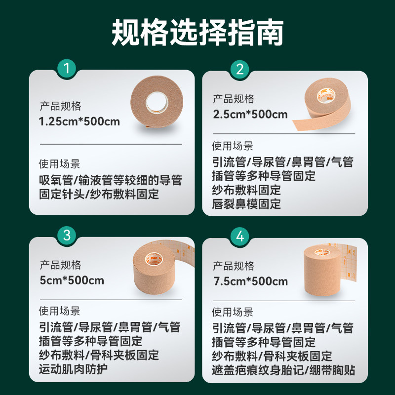 3M胃管鼻饲管固定贴鼻贴2733肤色透气自粘压敏弹性胶布贴医用胶带,淘宝优惠券,粉丝福利购,淘宝优惠卷