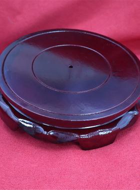 红木压缩质底座花盆鱼缸瓶