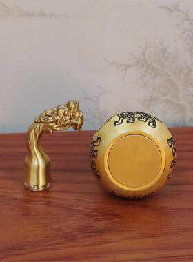 铜本色龙头招财纳福葫芦桌