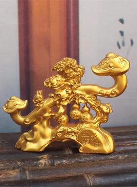 沙金财富如意摆件福禄吉祥